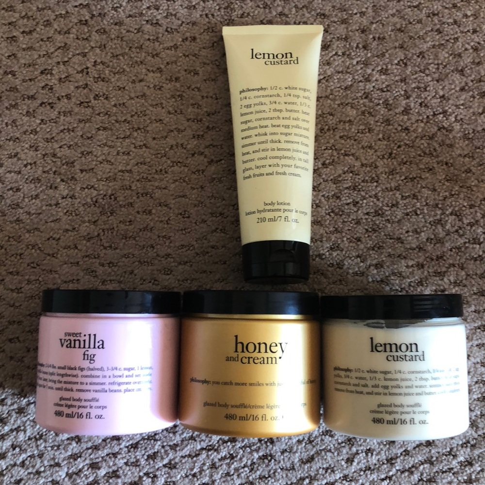 Philosophy body lotion.
